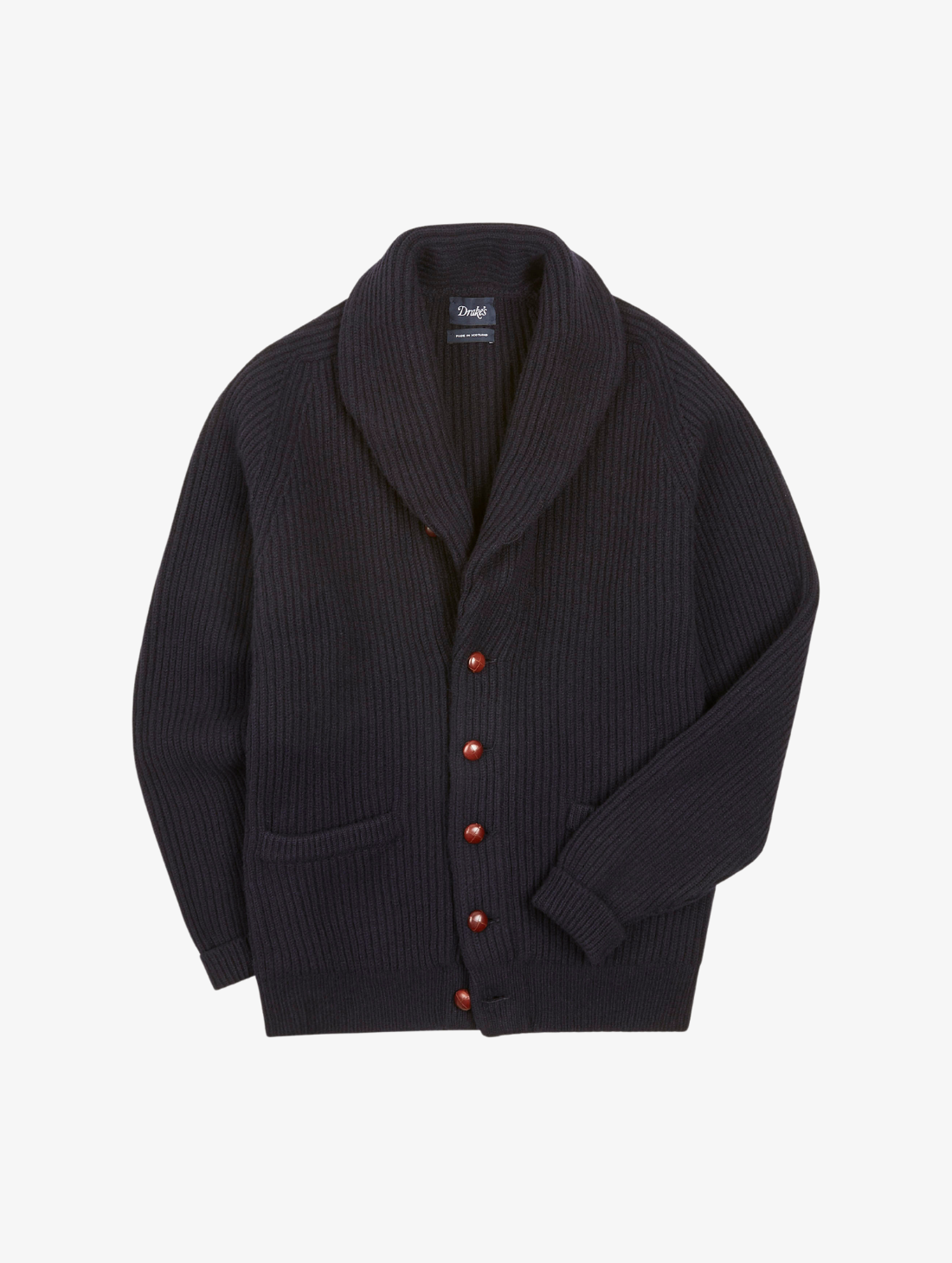 Drake's - Lambswool Shawl Collar Cardigan