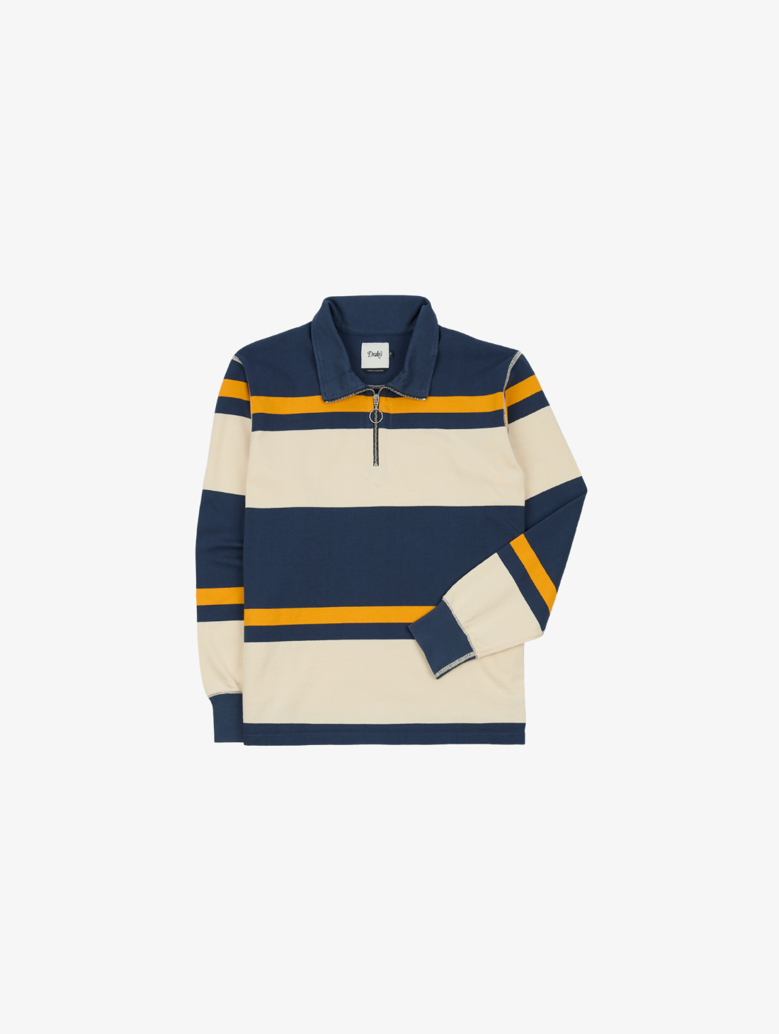 Drake's Stripe Quarter-Zip Rugby Shirt – BALLPARK