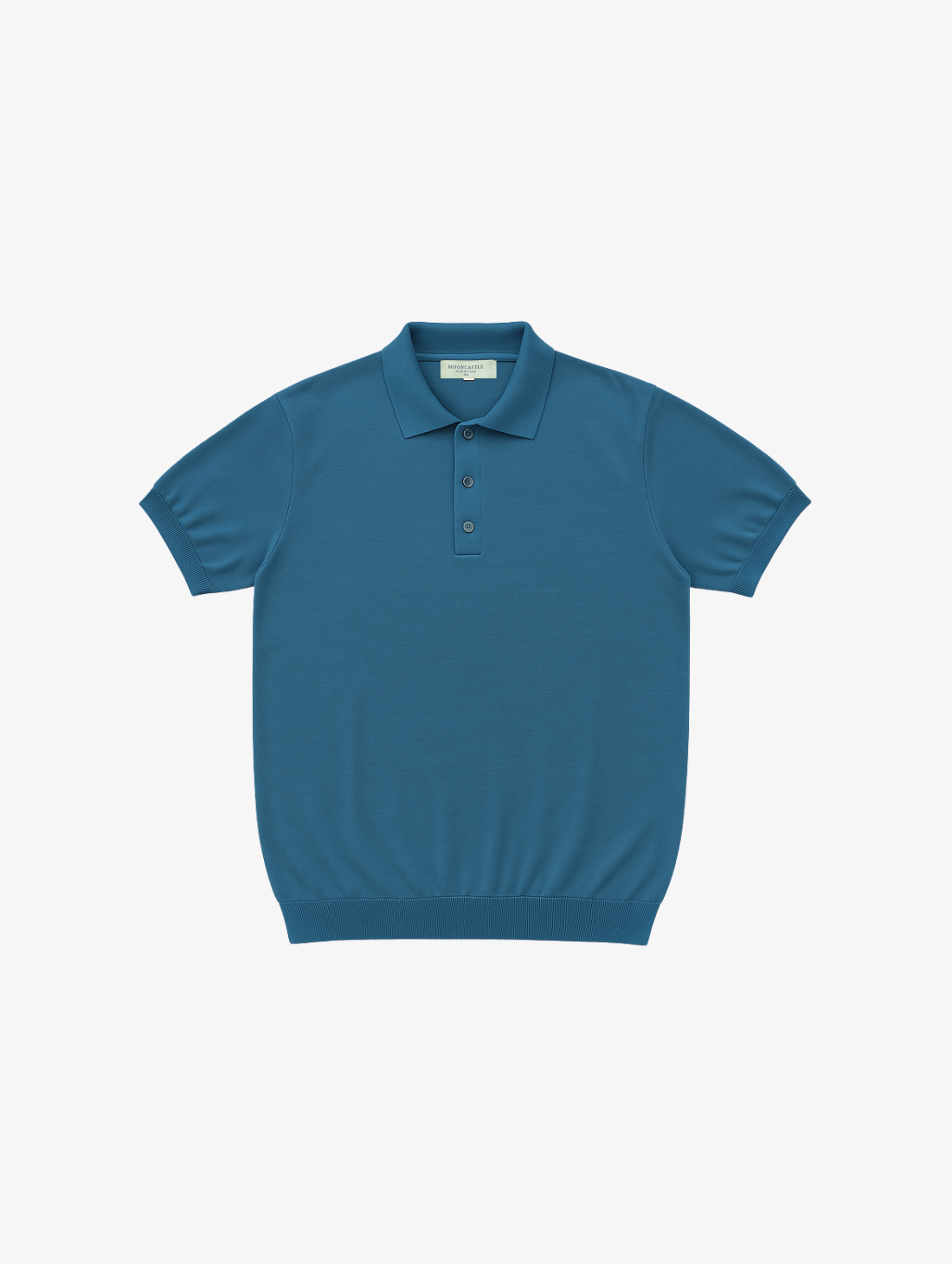 Mooncastle - Ice Cotton Polo - Smoky Blue