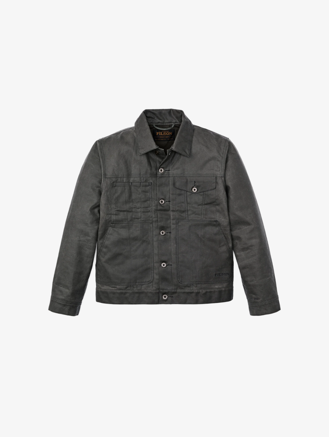 Filson - Tin Cloth Short Lined Cruiser Jacket - Castor Gray
