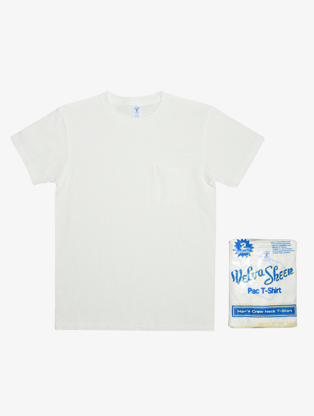 Velva Sheen - 2 Pack S/S Pocket Tee - White
