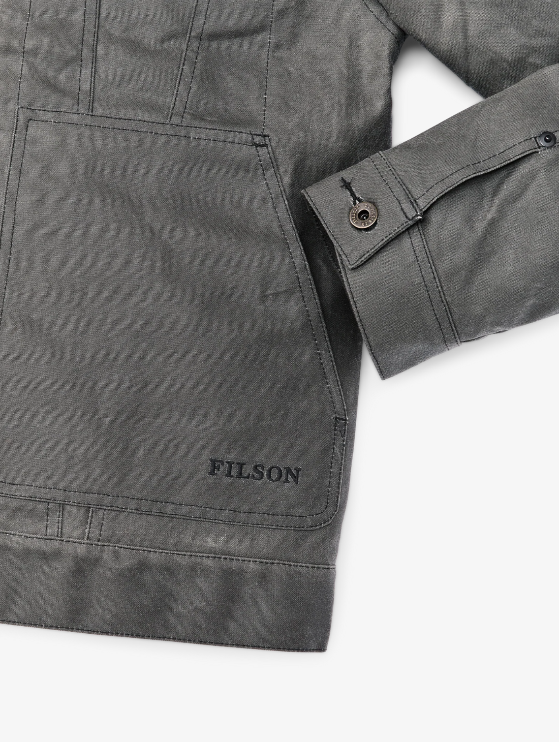 Filson - Tin Cloth Short Lined Cruiser Jacket - Castor Gray