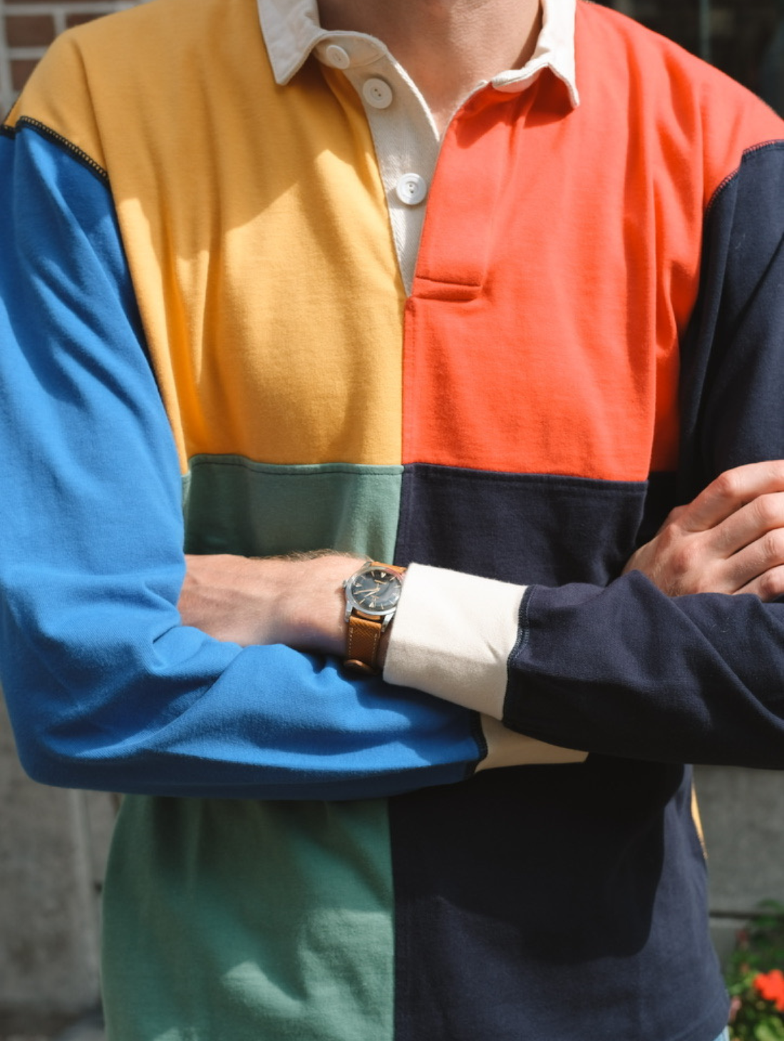 Drake's - Paneled Rugby Shirt