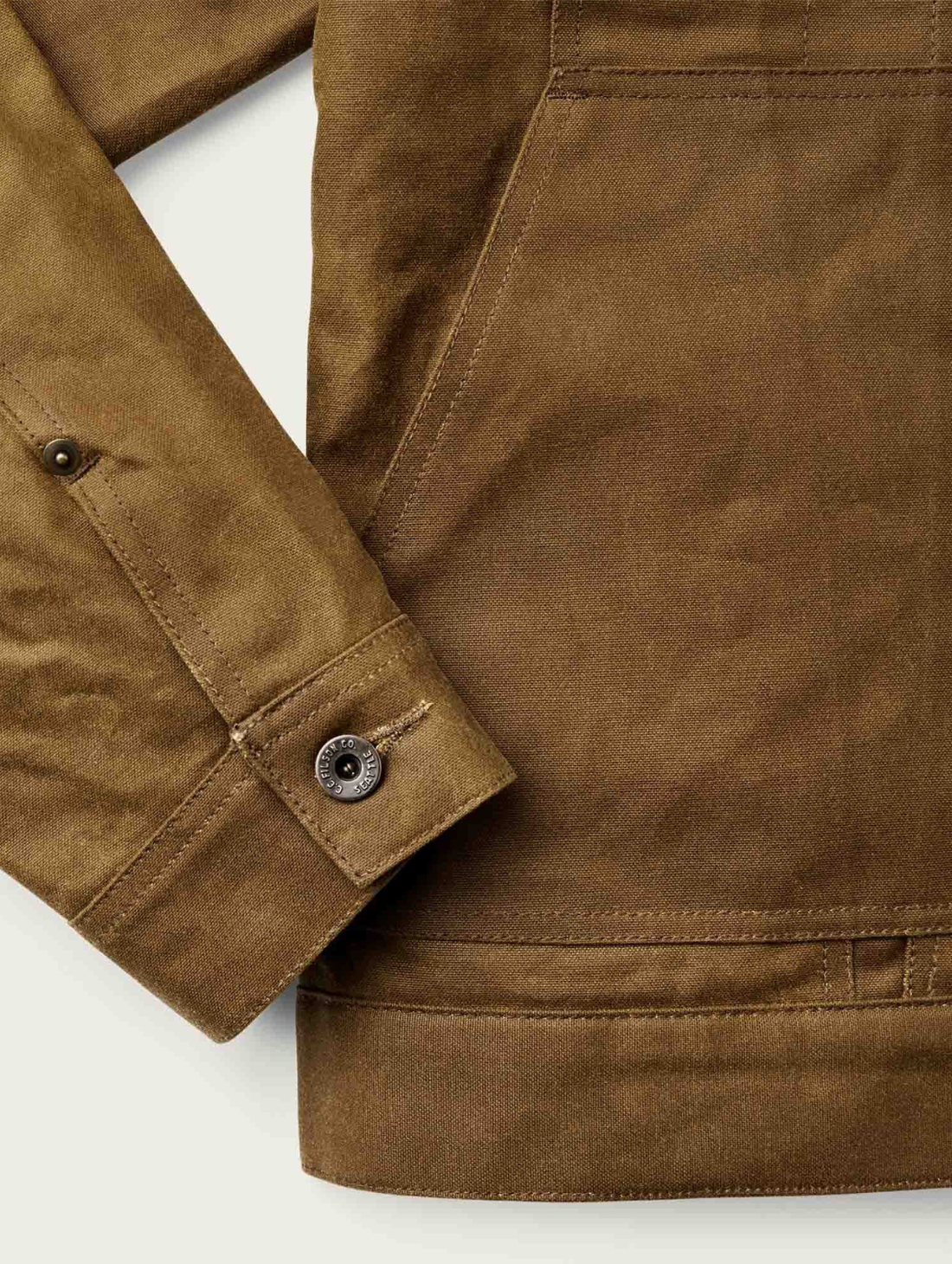Filson - Tin Cloth Short Lined Cruiser Jacket - Dark Tan