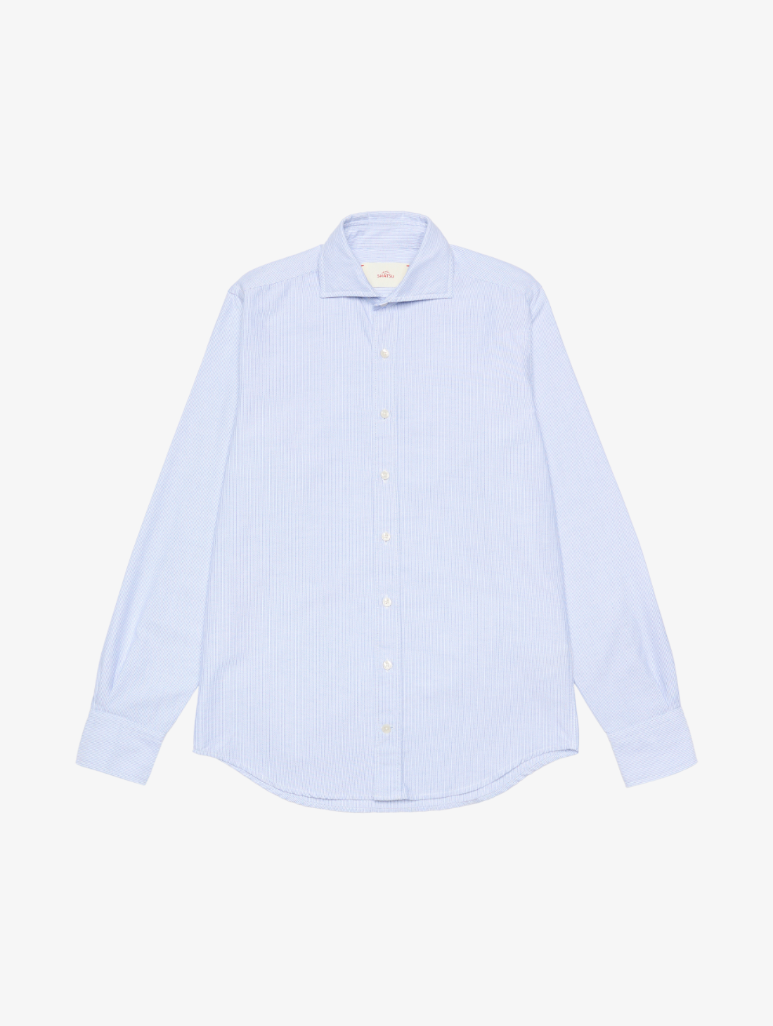 SHATSU - Ni cotton oxford micro stripe mid blue