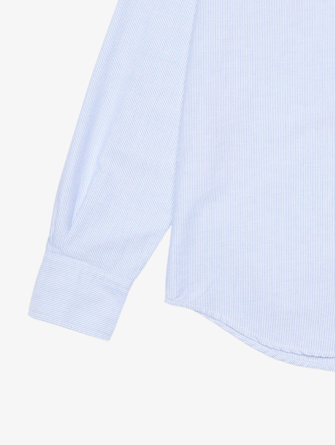 SHATSU - Ni cotton oxford micro stripe mid blue