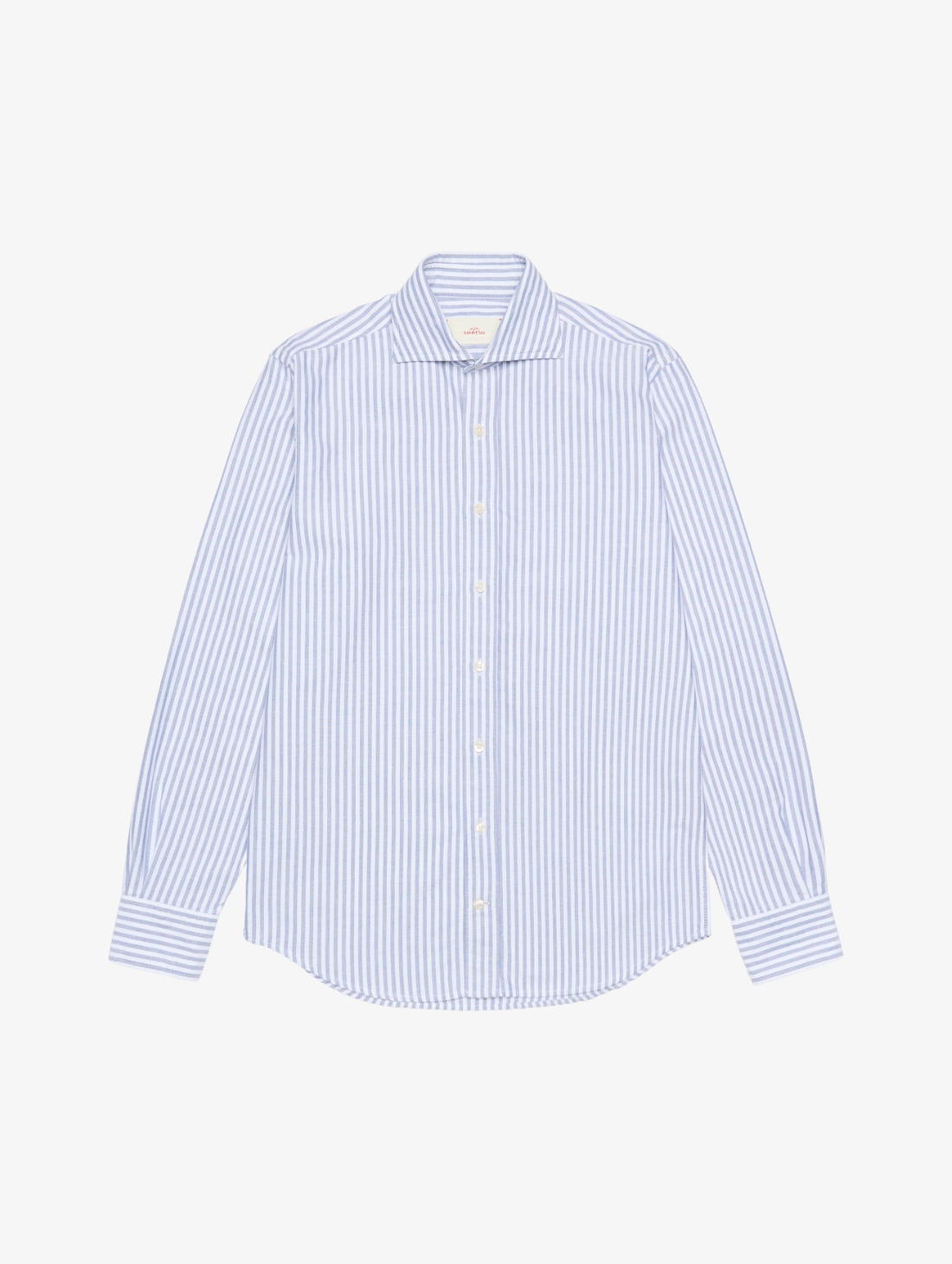 SHATSU - Ni cotton oxford medium stripe dark blue