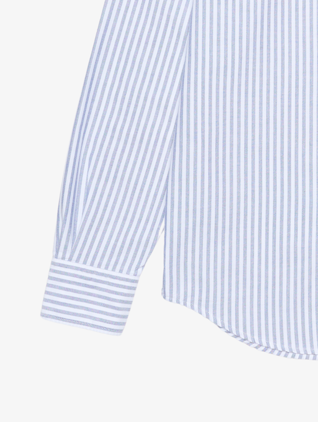 SHATSU - Ni cotton oxford medium stripe dark blue