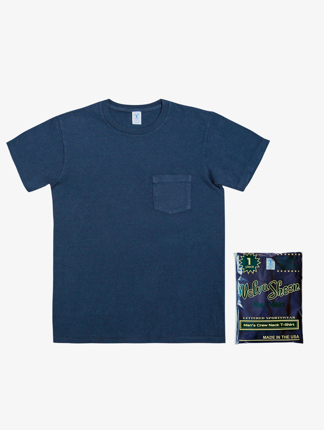 Velva Sheen - 1Pac S/S C/N Tee W/PKT - Navy
