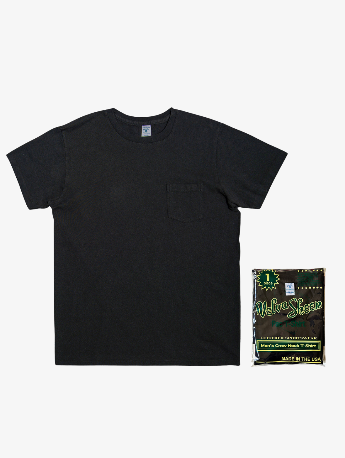 Velva Sheen - 1Pac S/S C/N Tee W/PKT - Black