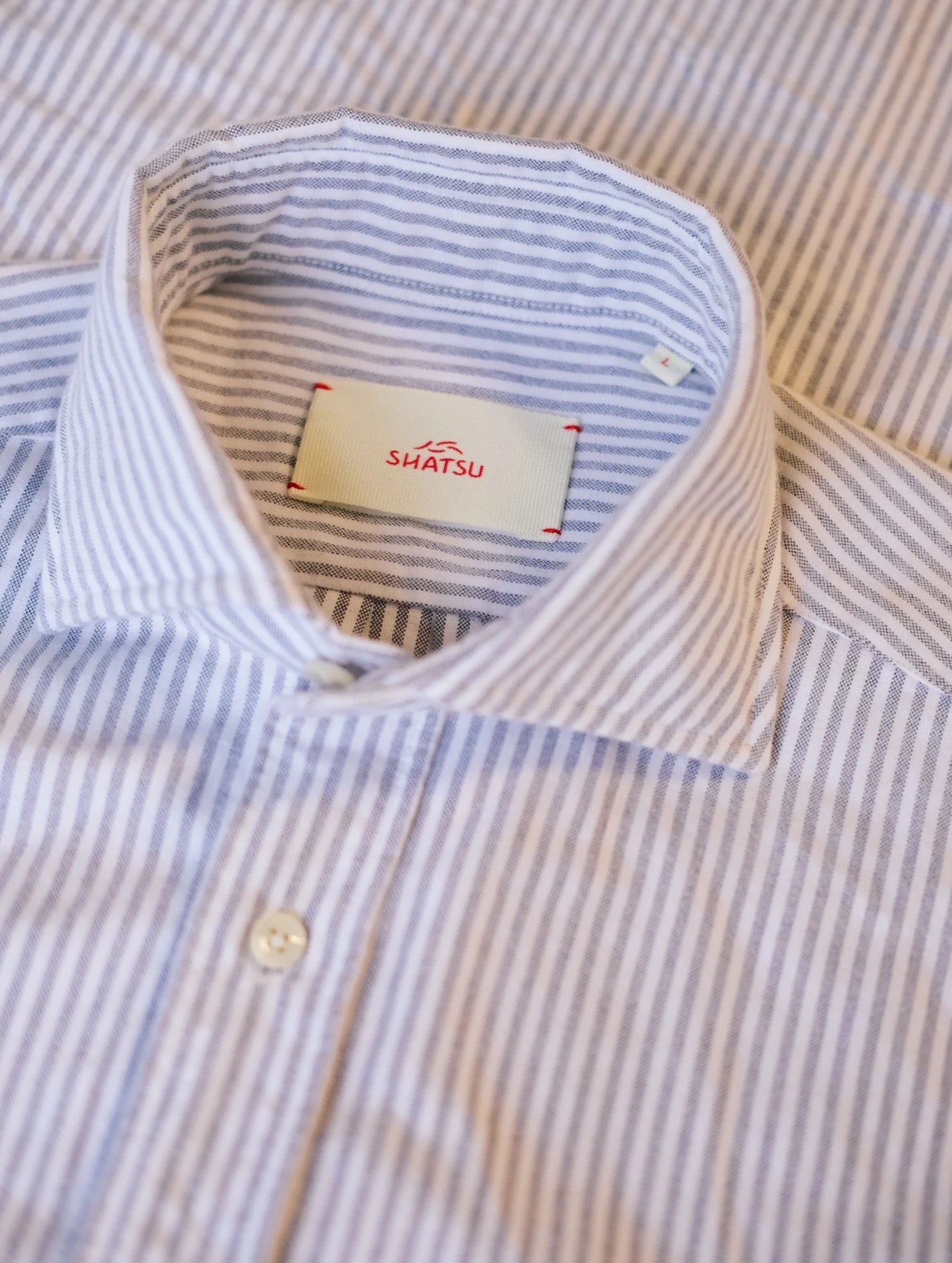 SHATSU - Ni cotton brushed oxford small stripe