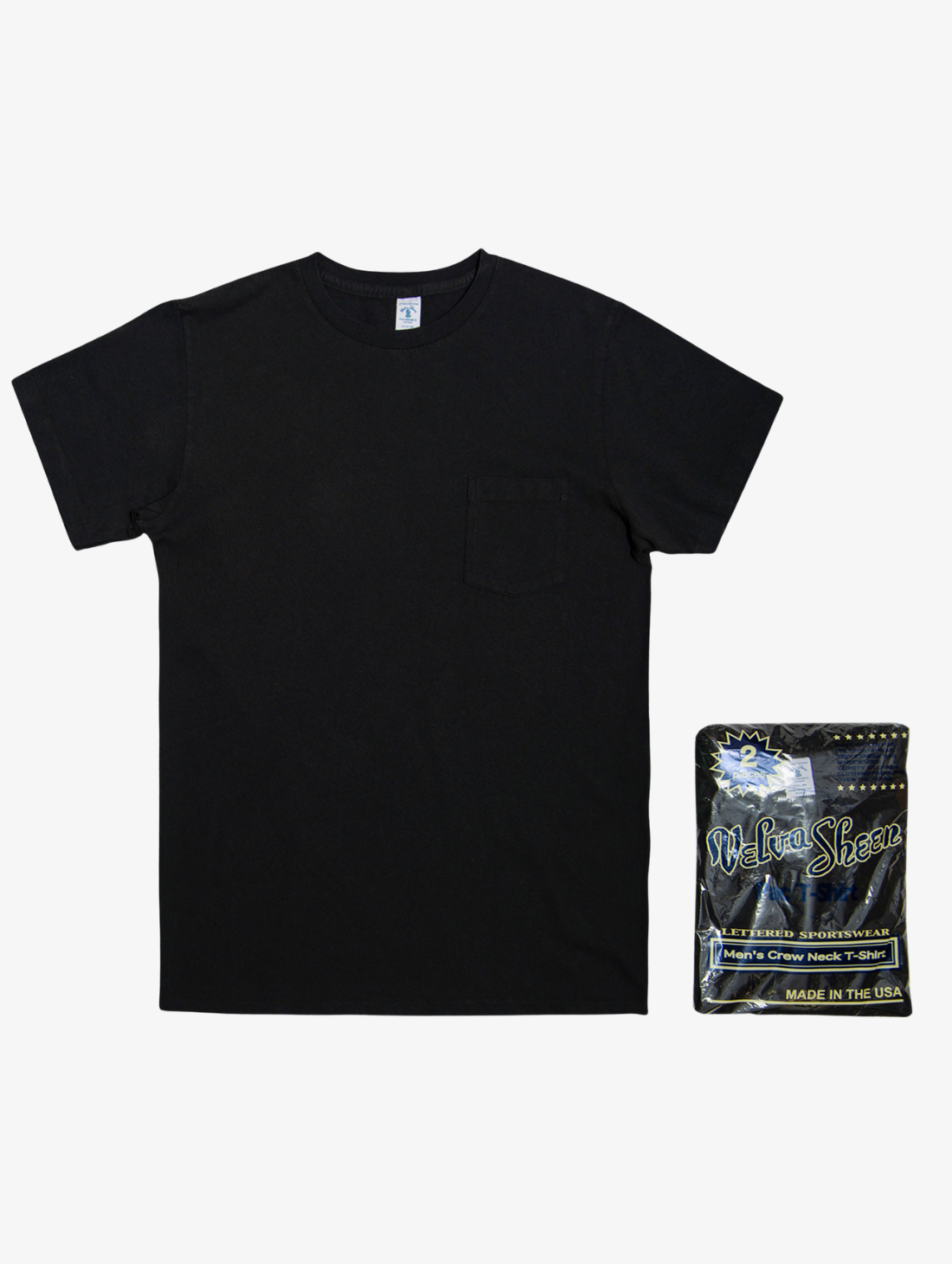 Velva Sheen - 2 Pack S/S Pocket Tee - Black