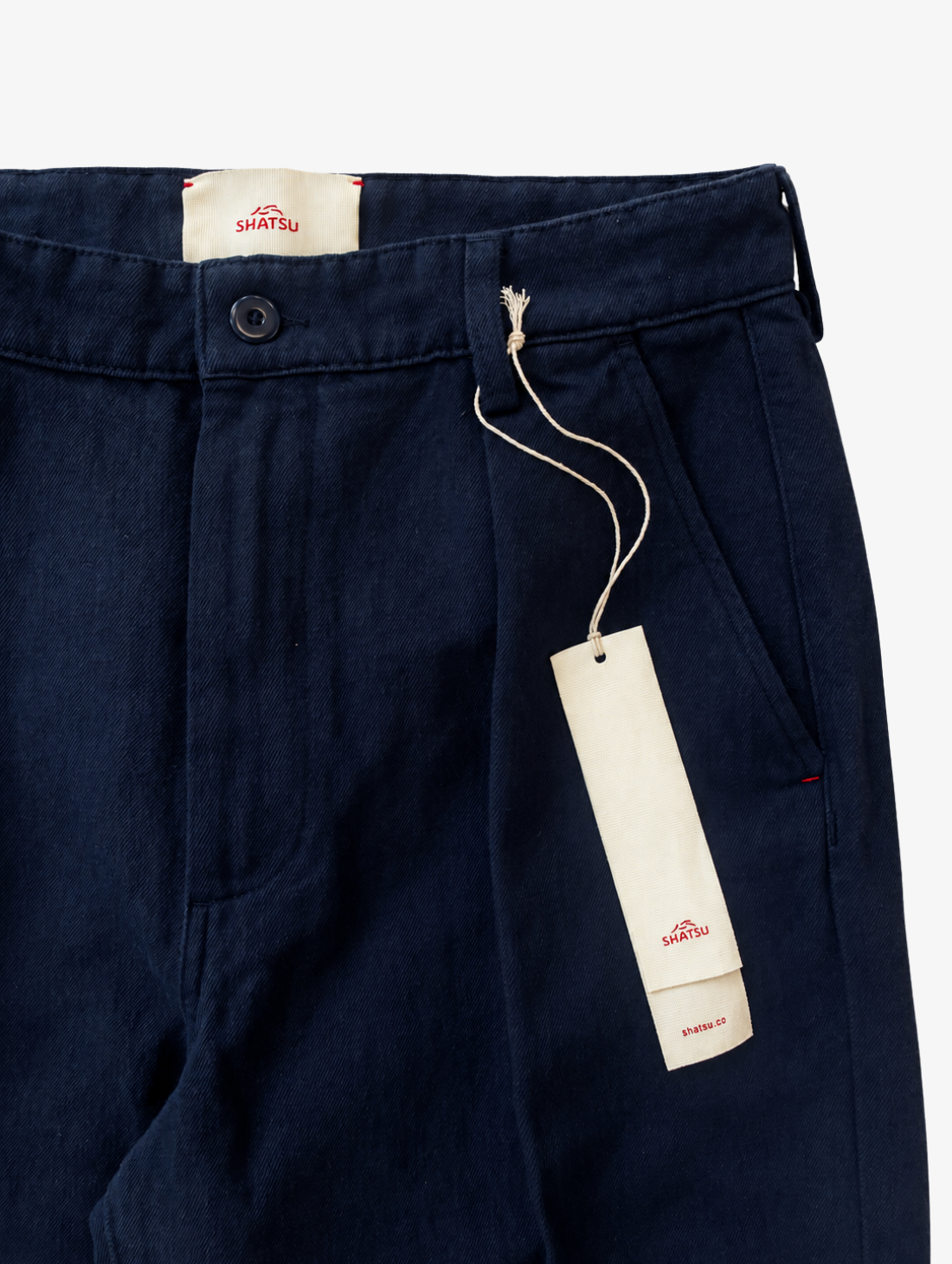 SHATSU x Dimi Jeans - Kyu Pleated Pants - Navy Cotton Wa-Shi Twill