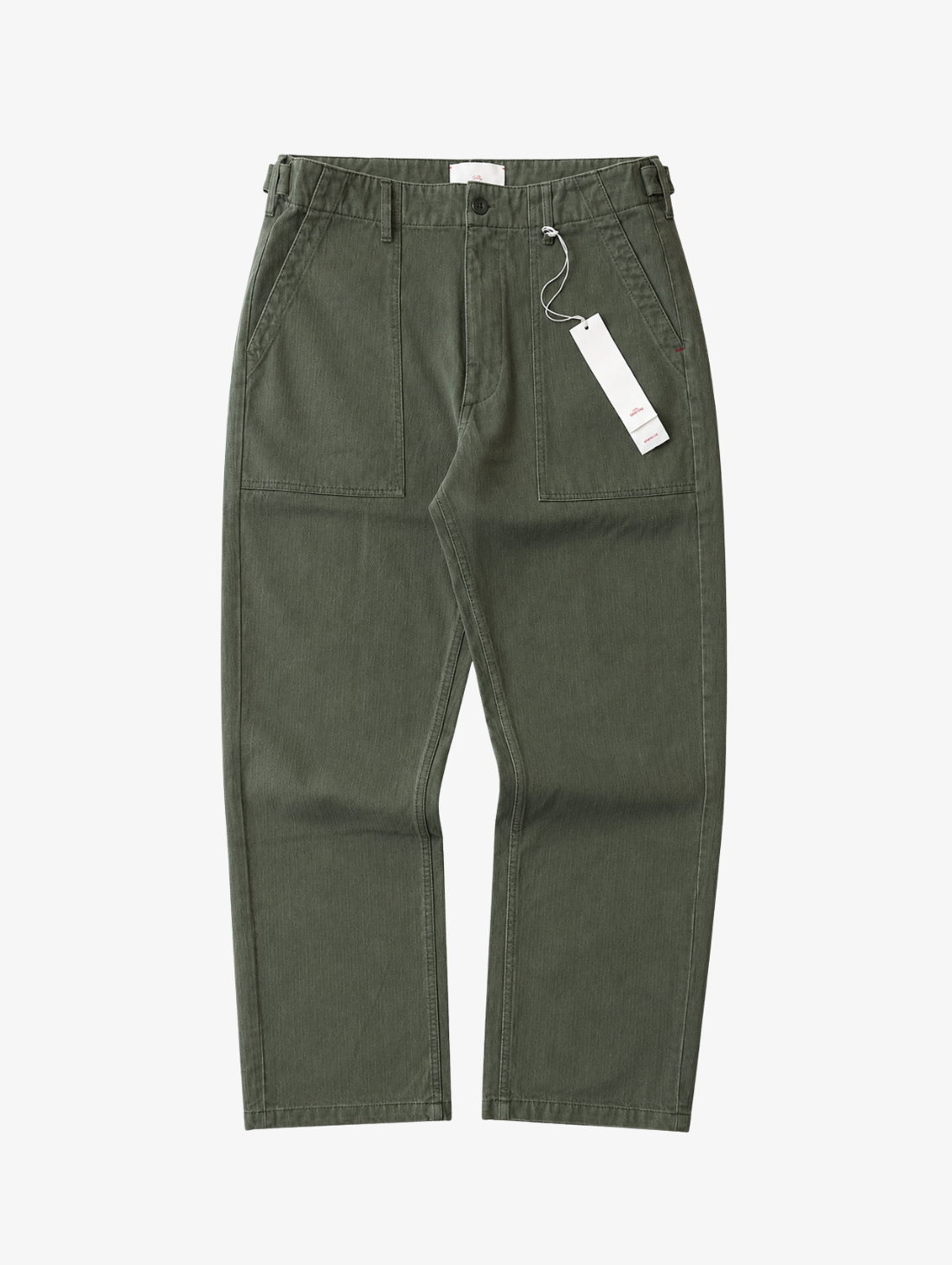 SHATSU x Dimi Jeans - Hyaku Fatigue - Army Green Fischgrät