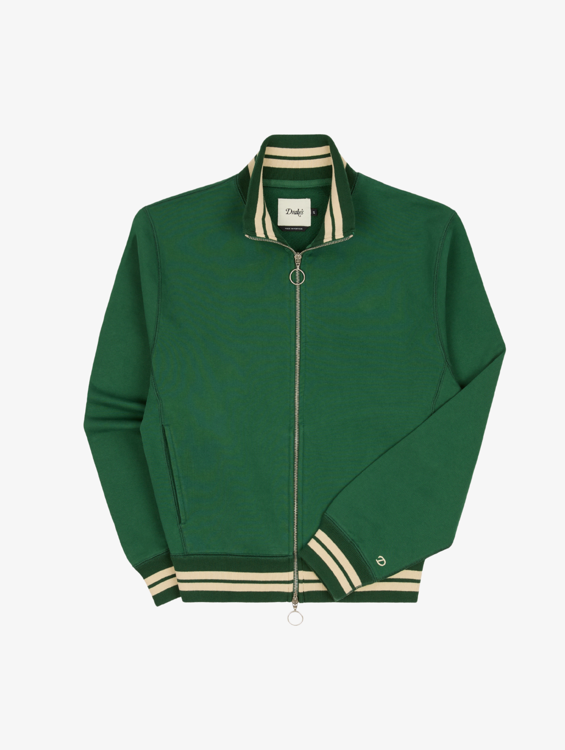 Drake's - Stripe Accent Jersey Track Top