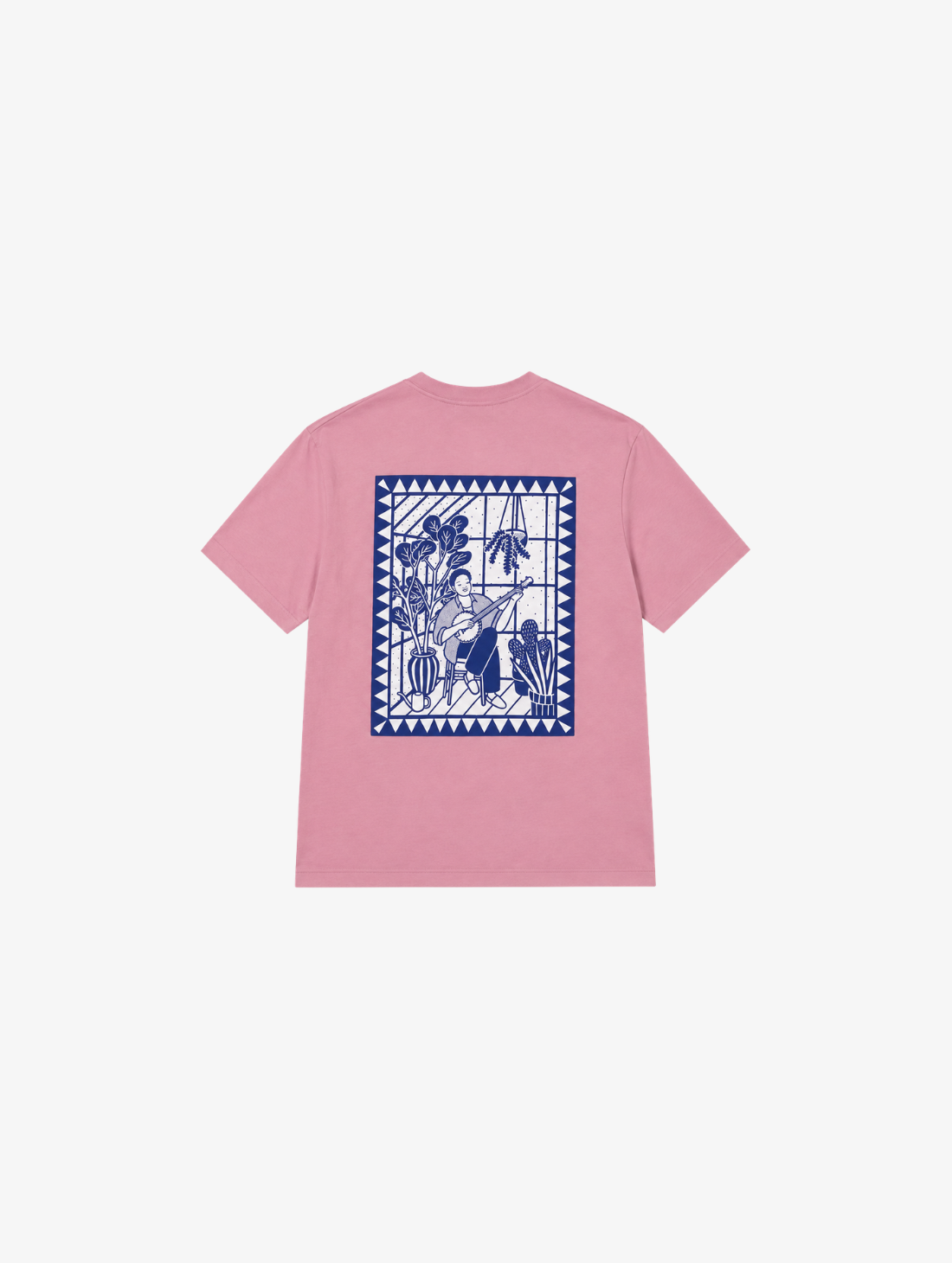 OLOW Melody organic cotton t-shirt in soft pink, front view