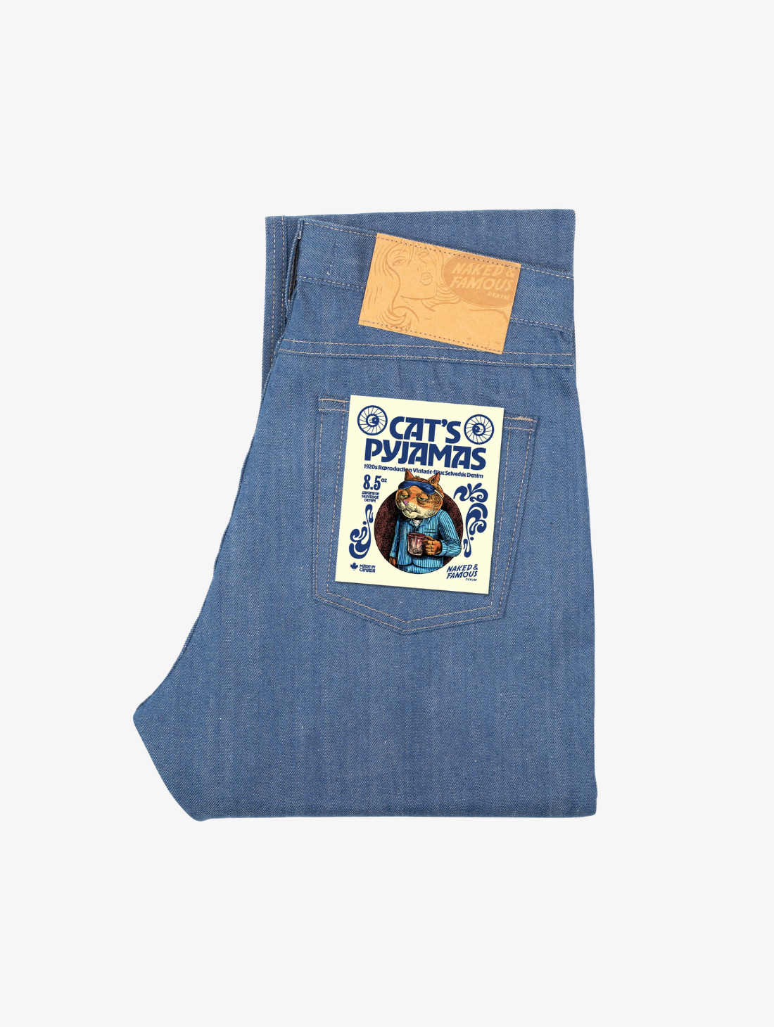 Naked &amp; Famous - True Guy The Cat's Pajamas Selvedge